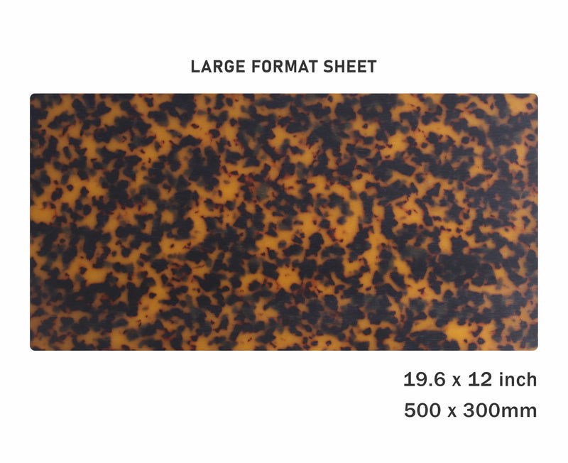 Tortoiseshell Sheet, 2 sizes, 2.5mm Thickness, Cellulose Acetate Sheet Blank, Leopard Print Spots, Laser Cutting Material
