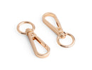 2 Gold Snap Hooks with Swivel for Bags, Metal, Large Push Gate Clips, Purse Strap Attacher Rings, Designer Hardware, 1.9" Inch