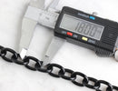 9ft Black Plastic Chain, 18mm, Oval Cable, Long Continuous Length, For Jewelry