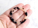 2 Extra Large Ring Connector Links, Large Donut Bead Loop, Very Large Circle Pendant Tortoise Shell Earrings Blanks Resin Hoops, RG019-47-WT