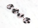 4 Flat Circle Moon Beads, Astronomy Jewelry Cosmos, Lunar Cycle, White Tortoise Shell, Acrylic Marble Charm, Super Moon Cabs LAK012-25-WT