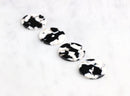 4 Large Circle Blanks for Vinyl, One Hole Circle Tag Blanks Wholesale Discs Acrylic, Acetate Earrings Tortoise Shell Supply CN033-24-BW