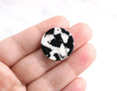 4 Large Circle Blanks for Vinyl, One Hole Circle Tag Blanks Wholesale Discs Acrylic, Acetate Earrings Tortoise Shell Supply CN033-24-BW