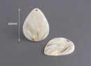 4 Round Teardrop Blanks, Acrylic Earring Blanks, Rounded Corners, Blue Flash Jewelry, Big Statement Teardrop Earring Findings, TD031-40-W02