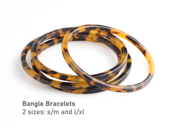 Tortoise Shell Bracelet 1pc, Tortoise Bangle Bracelet, Skinny Bangle, Thin Bangle, Tortoiseshell Bracelet, BCT001-sm-TT / BCT002-lx-TT
