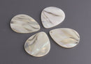 4 Round Teardrop Blanks, Acrylic Earring Blanks, Rounded Corners, Blue Flash Jewelry, Big Statement Teardrop Earring Findings, TD031-40-W02