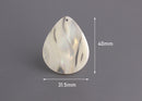 4 Round Teardrop Blanks, Acrylic Earring Blanks, Rounded Corners, Blue Flash Jewelry, Big Statement Teardrop Earring Findings, TD031-40-W02
