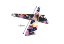 2 Skinny Triangle Blanks, Multicolor Tortoise Shell Bead, Thin Dainty Triangle Charm, Colorful Plastic Charm Geometric Earring, TR023-42-KMC