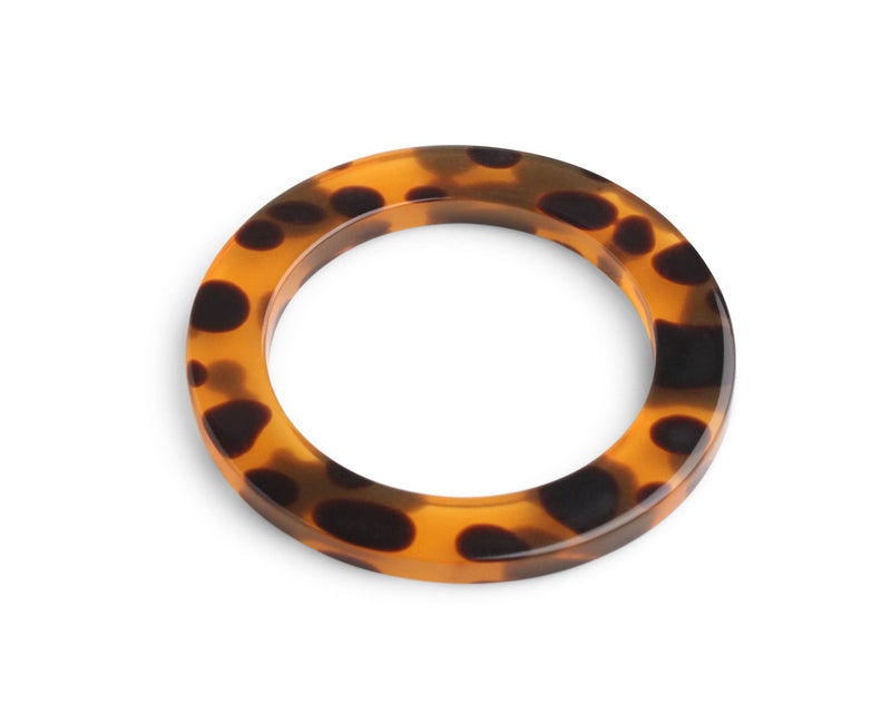 2 Big Designer Swimwear Rings in Tortoise Shell, 1.95 Inch, High Quality and Thick Plastic, Acrylic O Ring, Swimsuit Bikinis