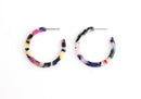 Small Colorful Hoop Earrings, 1 Pair, Perfect Size Ear Hoops, Dainty Round Hoops
