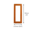 2 Sunkissed Brown Rectangle Ring Beads, 50 x 21.5mm, Acetate Plastic, Flat Rectangle Sliders