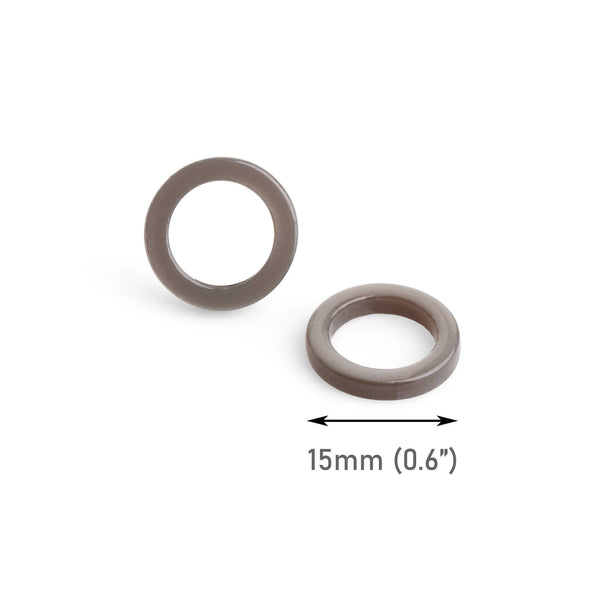 アクセサリー reeeen.s2 4 Small Ring Links in Light Grey, 15mm, Acetate Charms, Tiny