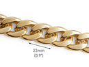 1ft Glossy Gold Acrylic Chain Links, 23 x 17mm, Fake Gold Chains for Cosplay, Costumes and Purse Straps