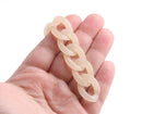 1ft Ethereal Yellow Ivory Acrylic Chain Links, 23mm, Semi-Transparent, Yume Kawaii Fashion