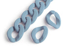 1ft Matte Steel Blue Acrylic Chain Links, Great for Chunky Bag Straps, 28 x 20mm