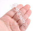 1ft Clear Acrylic Chain Links, 24mm, Transparent, Big Oval Connectors, For Crafts