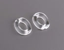 1ft Clear Acrylic Chain Links, 24mm, Transparent, Big Oval Connectors, For Crafts
