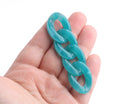 1ft Teal Blue Acrylic Chain Links, 29mm, Oversized Curb Chain, For Jewelry Supply