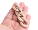1ft Large Cafe Latte Acrylic Chain Links, 29mm, Light Tortoise, For Purse Straps