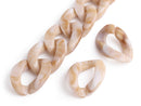 1ft Large Cafe Latte Acrylic Chain Links, 29mm, Light Tortoise, For Purse Straps