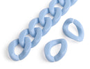 1ft Baby Blue Acrylic Chain Links, 23mm, For Chunky Bracelets and Miami Necklaces