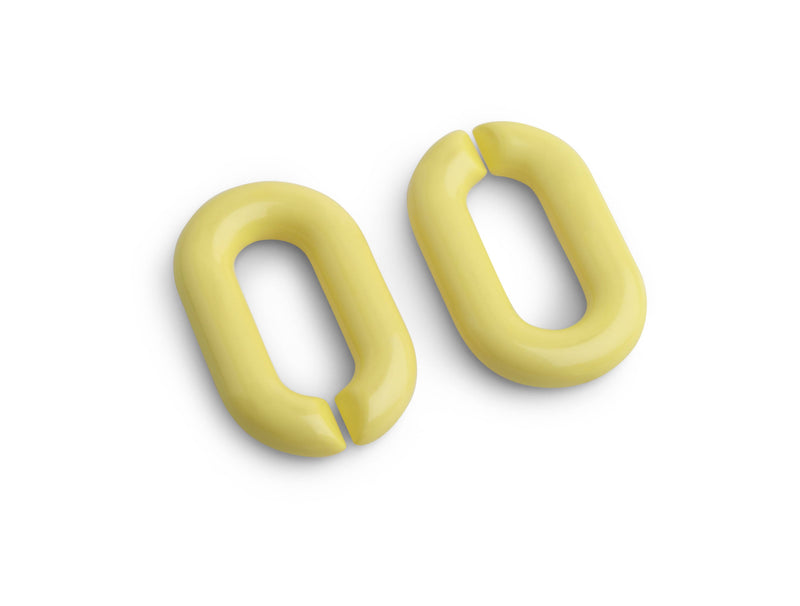 1ft Yellow Acrylic Chain Links in Lemon, 31mm, For EDM and Rave Kandi Jewelry