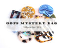 Oops Mystery Bag (100pcs), Tortoise Shell Bead Grab Bag, Surprise Mystery Box, Assorted Bead Lucky Dip, Acrylic Jewelry Supply Lots, MBOX001