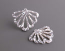 2 Dark Fairy Wings Charms in Gray, Butterfly Wing Beads, Great for Earring Jackets, Cellulose Acetate, 35.5 x 30mm