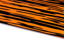 Cellulose Acetate Sheet in Wild Tiger, 19.8 x 8 Inch, 2.5mm Thick, Neon Orange with Black Streaks, Raw Material for Pickguards and Laser Machines