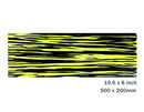 Cellulose Acetate Sheet in Street Racing, 19.8 x 8 Inch, 2.5mm Thick, Neon Yellow with Black Streaks, Raw Material for Pickguards and Laser Machines