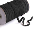 3/8" Inch Black Elastic for Sewing, 1 Yard, Braided Elastic Band, Flat Woven Elastic Cord, Polyester