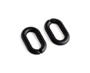 1ft Matte Black Acrylic Chain Links, 27mm, Ultra Smooth, Oval Cable Connectors
