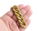 1ft Moss Green Acrylic Chain Links, 23mm, Opaque, For Chunky Eyeglass Chains