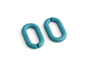 1ft Matte Turquoise Blue Acrylic Chain Links, 27mm, Ultra Smooth, For Necklaces