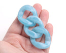 1ft Glacier Blue Acrylic Chain Links, 38mm, Big Miami Cuban Links, For Necklaces