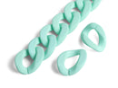 1ft Matte Mint Green Acrylic Chain Links, 24mm, For Jewelry and Craft Making