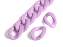 1ft Matte Purple Plastic Chain Links, 24mm, Jewelry Supply, Pastel Kawaii