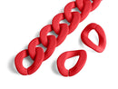 1ft Matte Red Acrylic Chain Links, 24mm, For Replacement Bag and Purse Straps