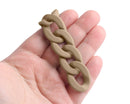 1ft Matte Cocoa Brown Acrylic Chain Links, 28mm, Large Size, Super Chunky
