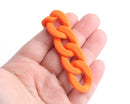 1ft Matte Orange Acrylic Chain Links, 28mm Large Chunky Connectors, For Jewelry