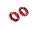 1ft Red Tortoise Shell Chain Links, 24mm, Transparent, Oval Cable Chain Links