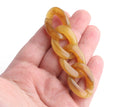 1ft Butterscotch Brown Chain Links, 30mm, Marble Acrylic, For Handbag Handles