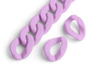 1ft Matte Purple Acrylic Chain Links, 28mm, Pastel Colored, For DIY Purse Straps