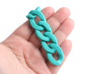 1ft Matte Turquoise Green Acrylic Chain Links, 28mm, For Budget Crafts