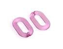 1ft Light Purple Acrylic Chain Links, 31mm, Transparent Glass, Pastel Japan Fashion