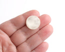 4 Wavy Cabochons in Ivory White, High Dome, Round Cabs, Resin, 20mm