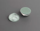 4 Wavy Cabochons in Sage Green, High Dome, Round Cabs Flatbacks, Resin, 20mm