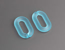 1ft Frosted Aqua Blue Acrylic Chain Links, 31mm, For Wristlet Strap for Wallets