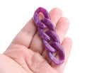 1ft Purple Chain Links, 29mm, Acrylic Marble, For Big Bold Chunky Necklaces