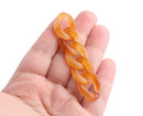 1ft Champagne Acrylic Chain Links, 23mm, Translucent Yellow Orange, Costume Jewelry